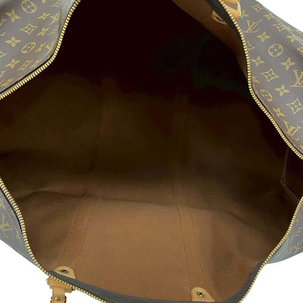 LOUIS VUITTON Vintage Brown Monogram Leather Keepall 60 Boston Bag - Picture 9 of 9